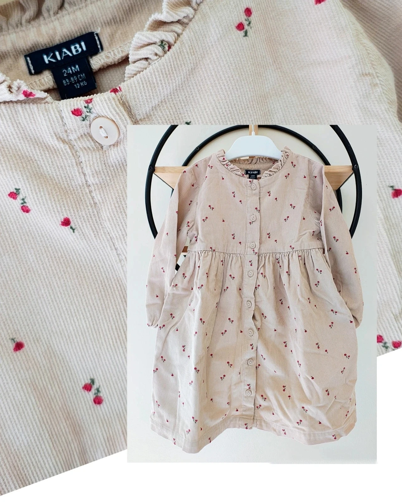 24 mois 2 ans robe côtelée Kiabi